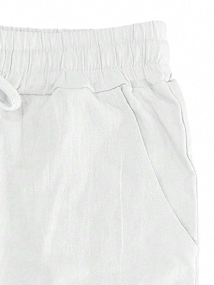 MATHIS | LEKKIE SPODNIE Z LNU Z SZNURKIEM