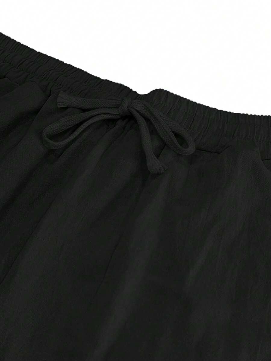 MATHIS | LEKKIE SPODNIE Z LNU Z SZNURKIEM