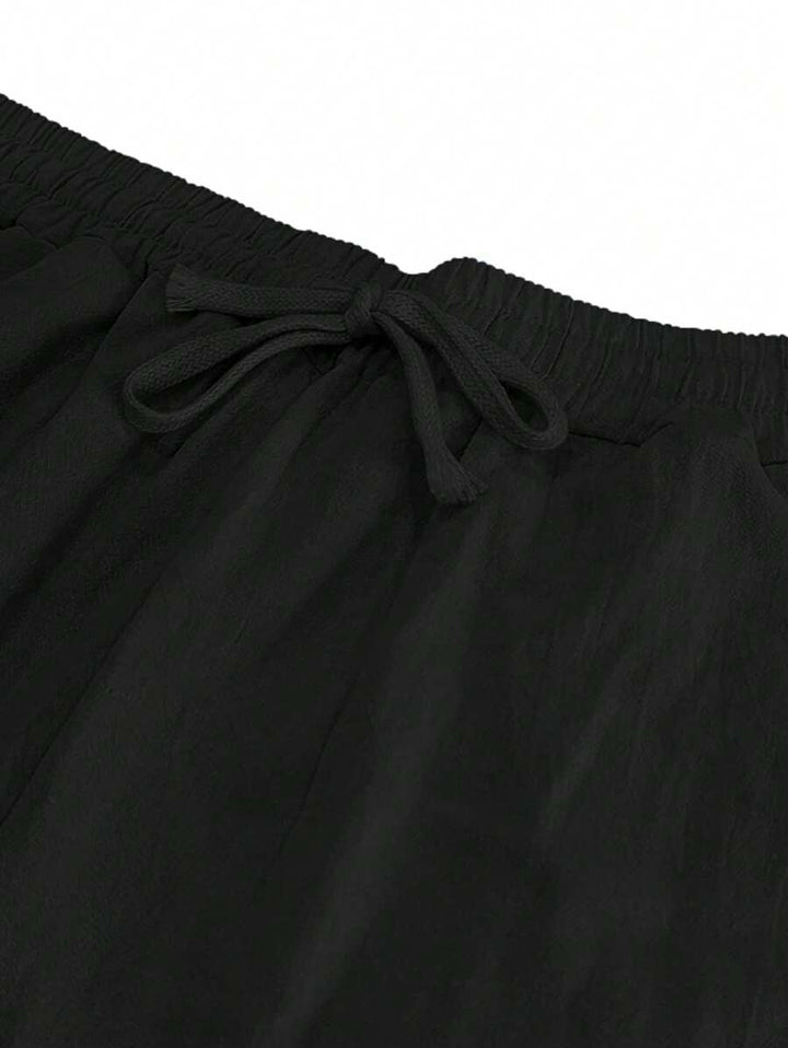 MATHIS | LEKKIE SPODNIE Z LNU Z SZNURKIEM