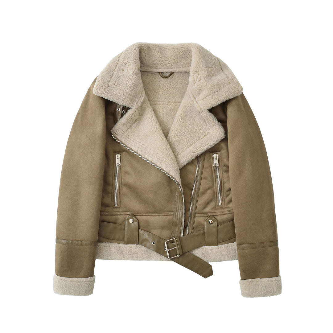 Flora | Kurtka z zamszu, aksamitu i owczej wełny