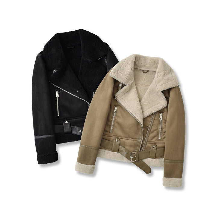 Flora | Kurtka z zamszu, aksamitu i owczej wełny