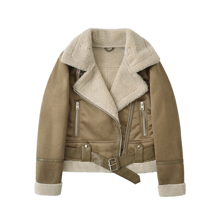 Flora | Kurtka z zamszu, aksamitu i owczej wełny